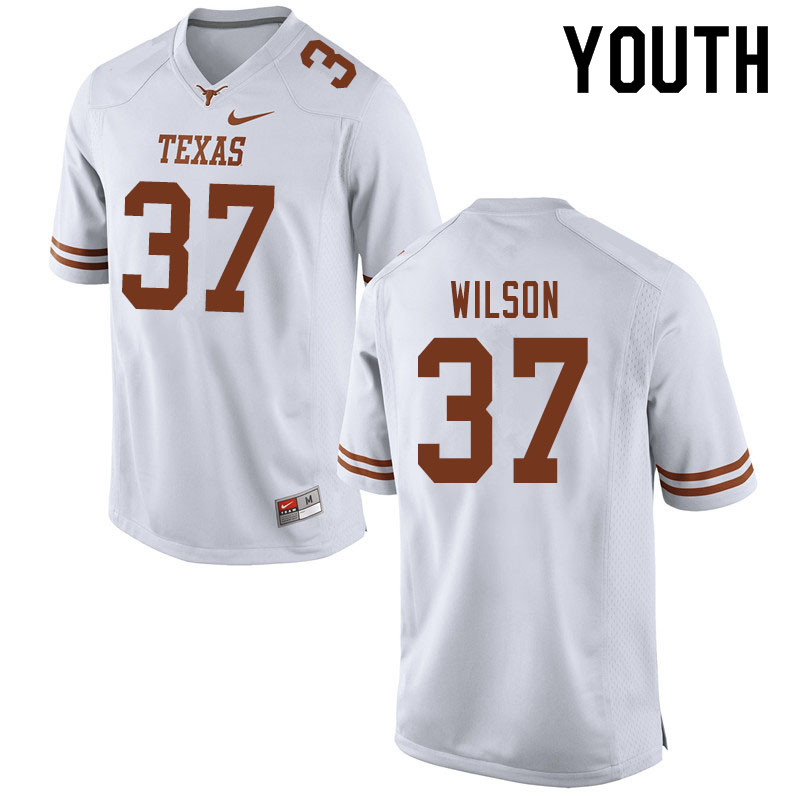 Youth #37 Doak Wilson Texas Longhorns College Football Jerseys Sale-White